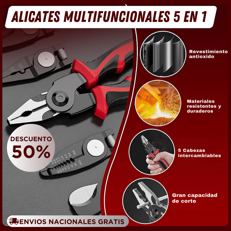 ALICATES MULTIFUNCIONALES 5 EN 1