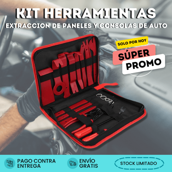 KIT DE HERRAMIENTAS PARA EXTRACCION DE PANELES DE AUTOS