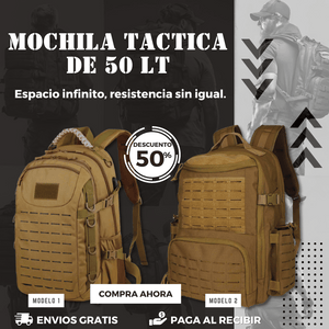 MOCHILA TACTICA  50LT 2.0  MODELOS