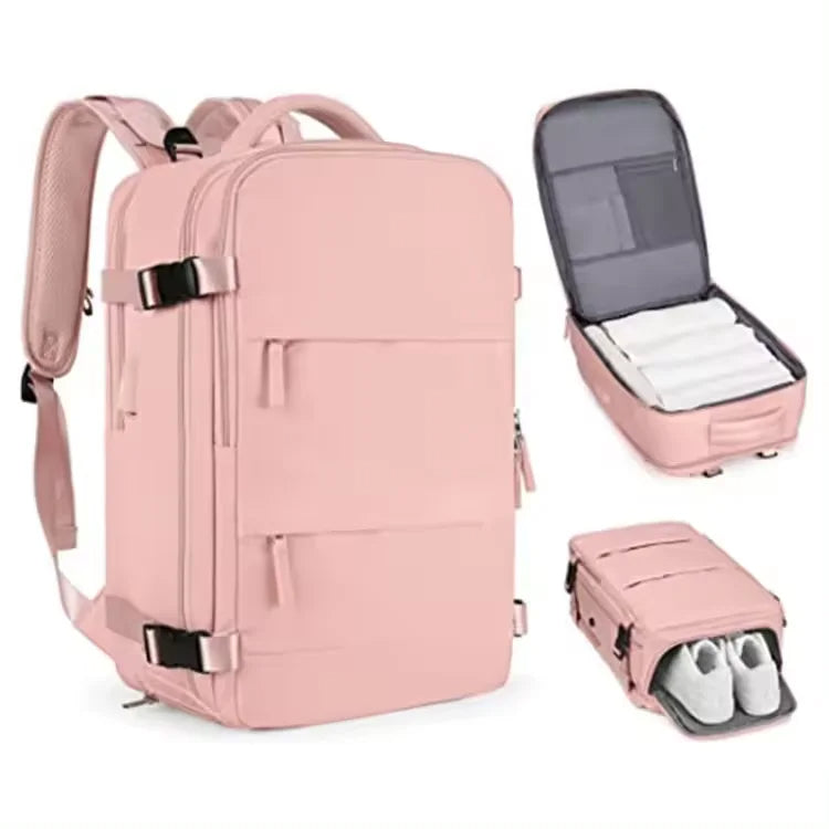 MOCHILA DE VIAJE VIRAL MULTIDUNCIONAL ( PROMOCION ROSA, LILA Y CELESTE)