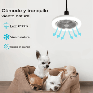 LUZ LED CON VENTILADOR