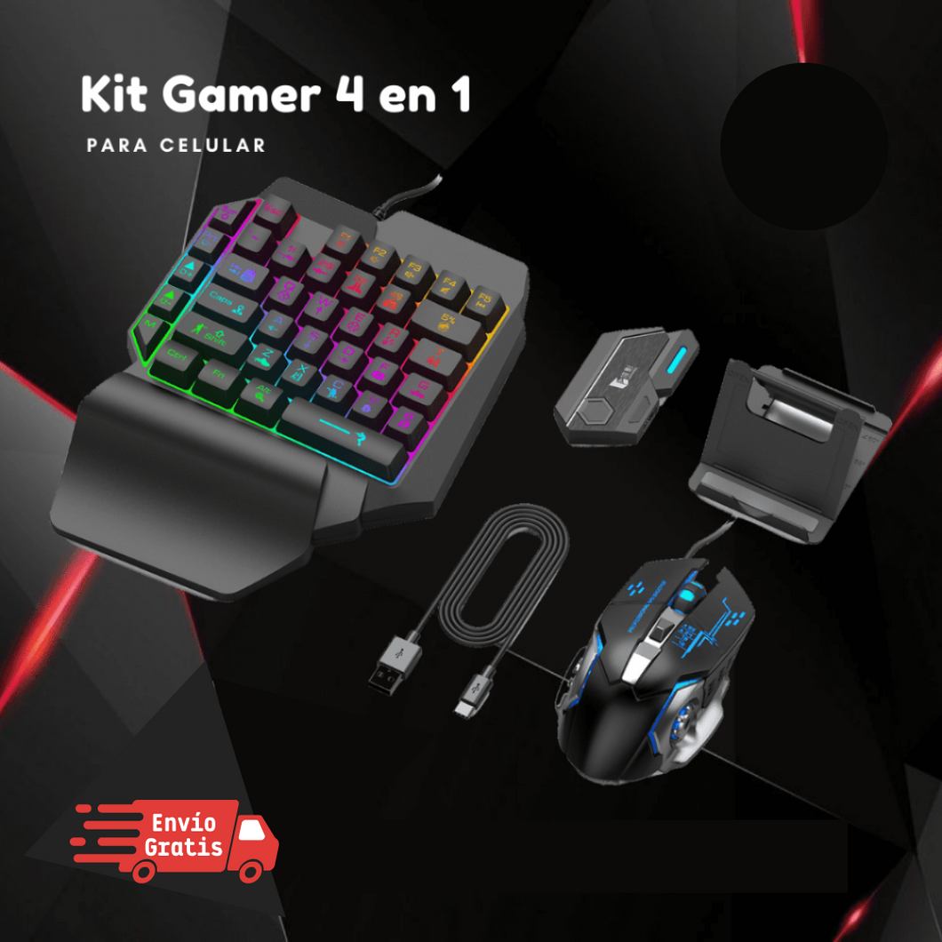 KIT GAMER PARA CELULAR 4 EN 1