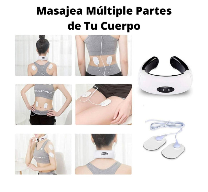 MASAJEADOR DE CUELLO Y ESPALDA + 2 ELECTRODOS