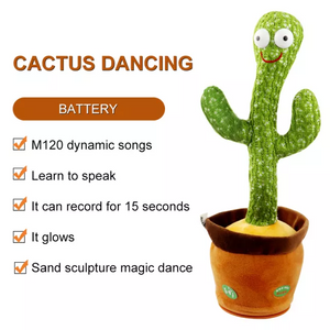 Cactus De Peluche Cantando 120 Canciones Bailando Y Girando Grabación Luminosa - 100xHobbies