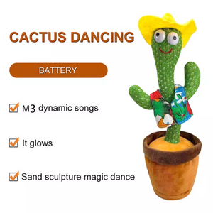 Cactus De Peluche Cantando 120 Canciones Bailando Y Girando Grabación Luminosa - 100xHobbies